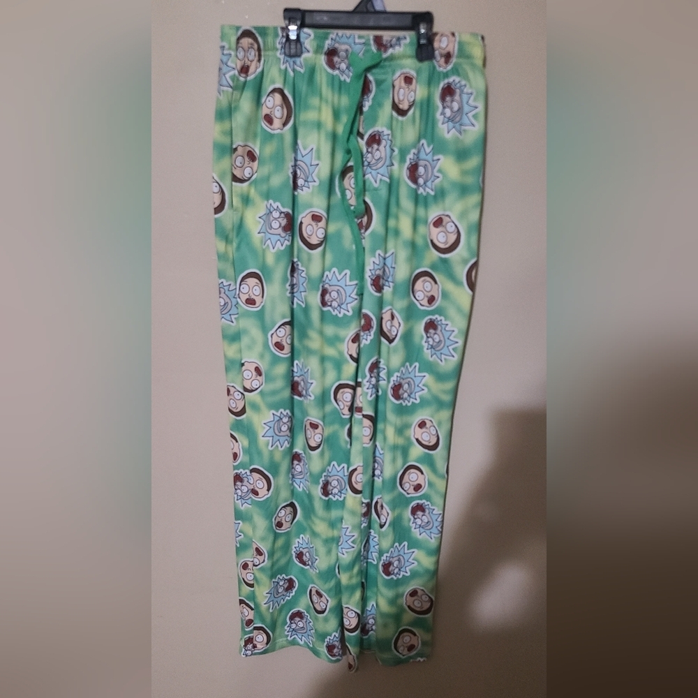 Rick and Morty Cartoon Print Pajama Pants